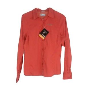Columbia Women's Orange Titanium Omni Shade UPF 30 L/S Top size XS MSRP $100 NEW